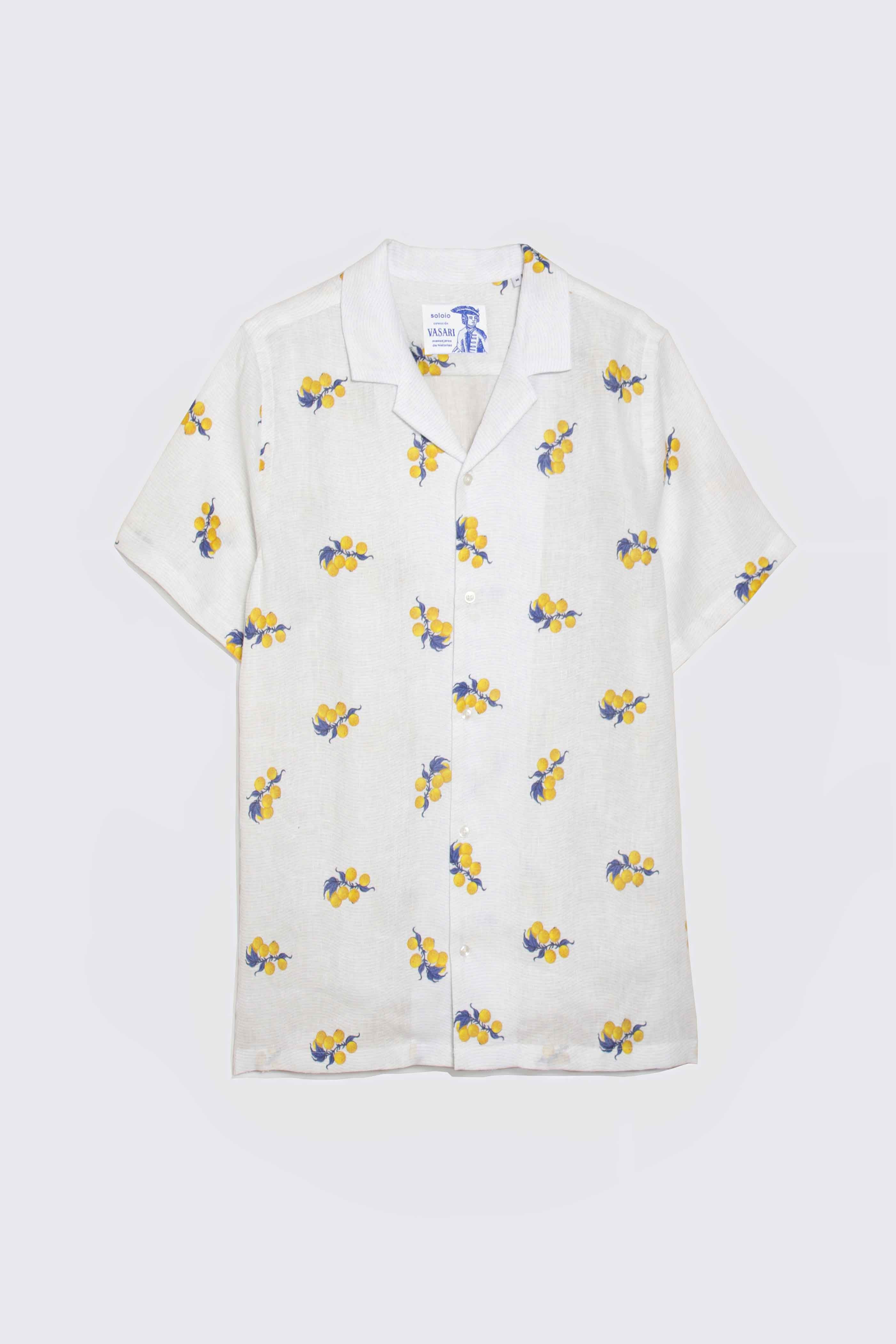 camisa de lino arezzo amarillo