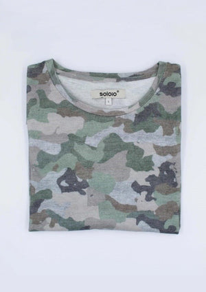 camouflage t-shirt green - soloio
