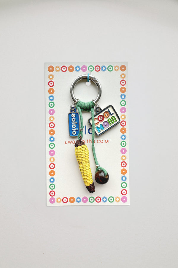 Llavero de plátano de palma de iraca para mujer, cool mom