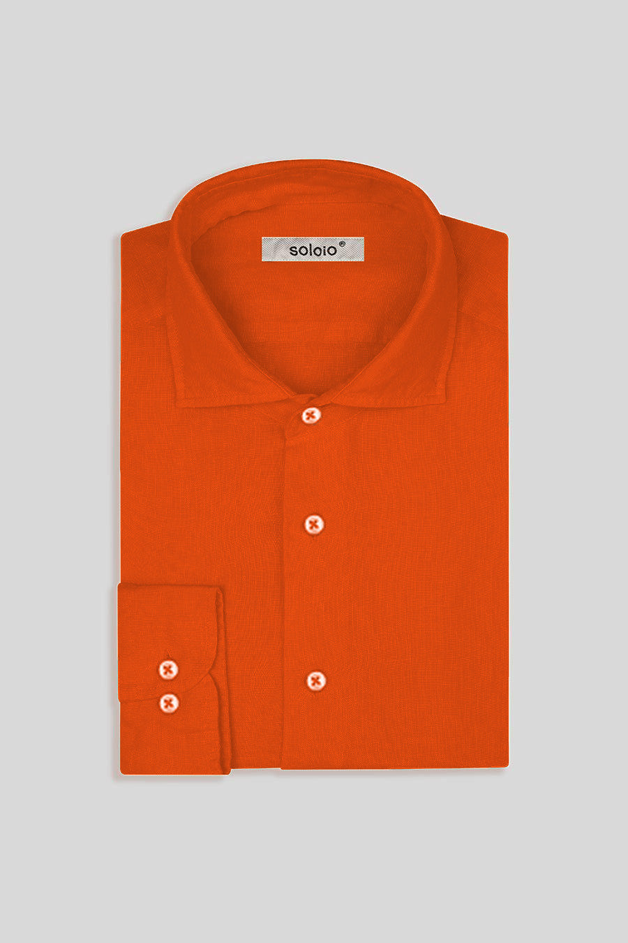 men’s linen shirt orange