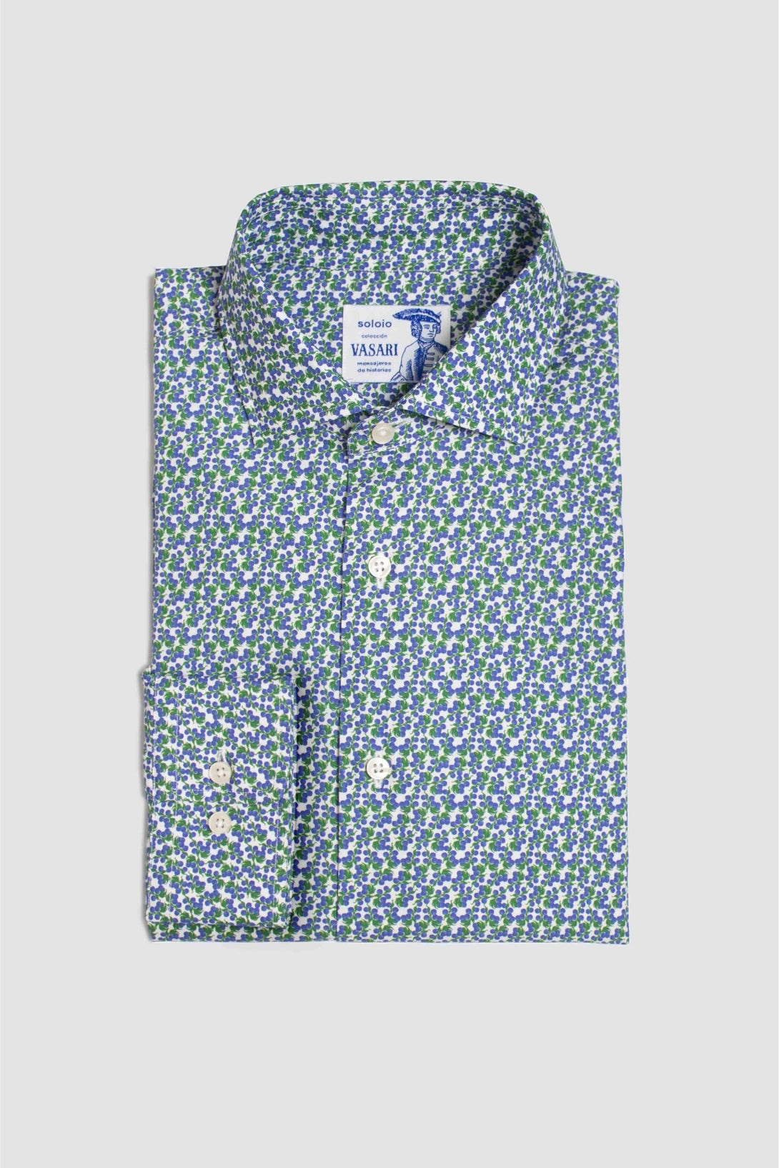 dürer cotton shirt navy - soloio