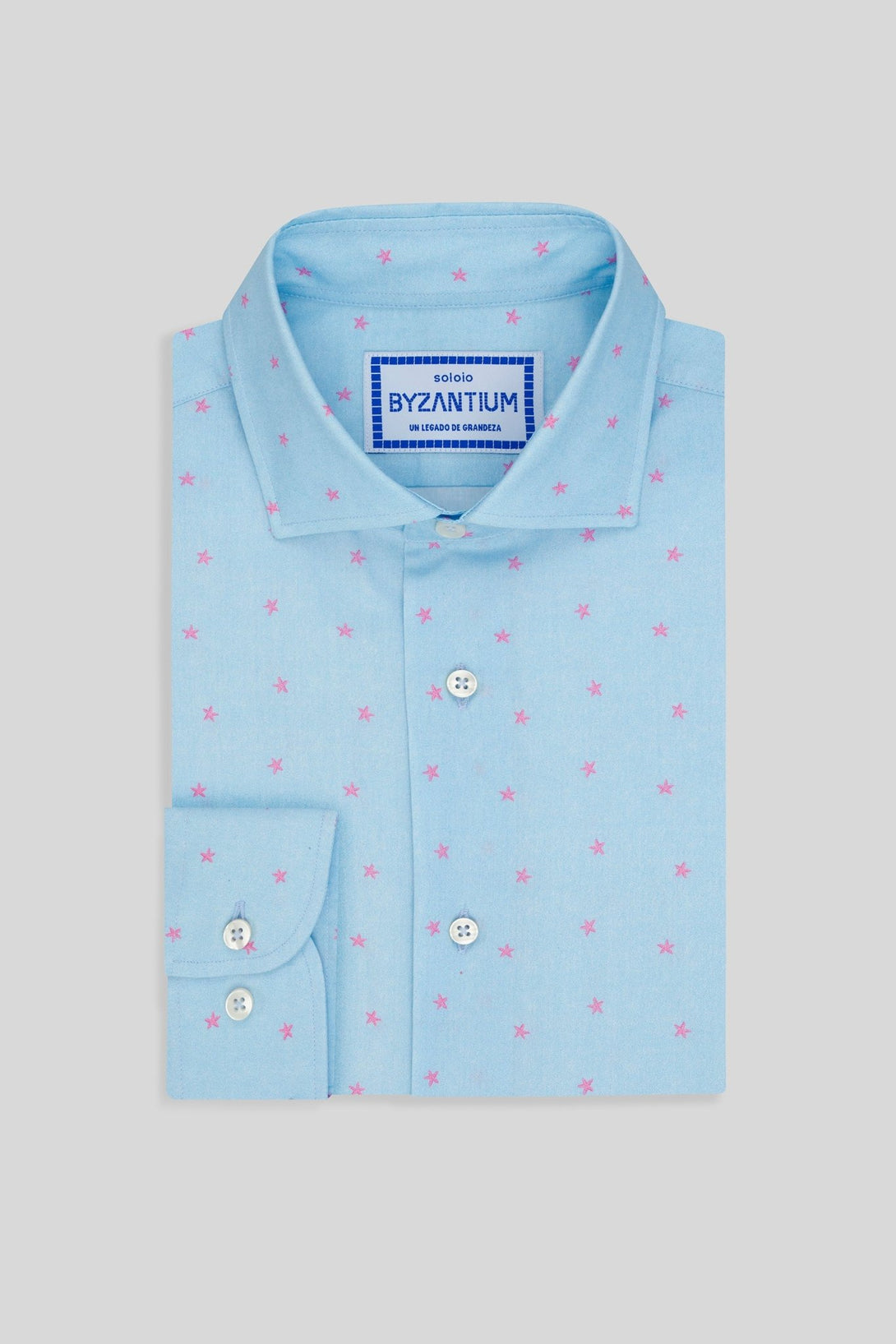 estelle cotton shirt sky blue - soloio