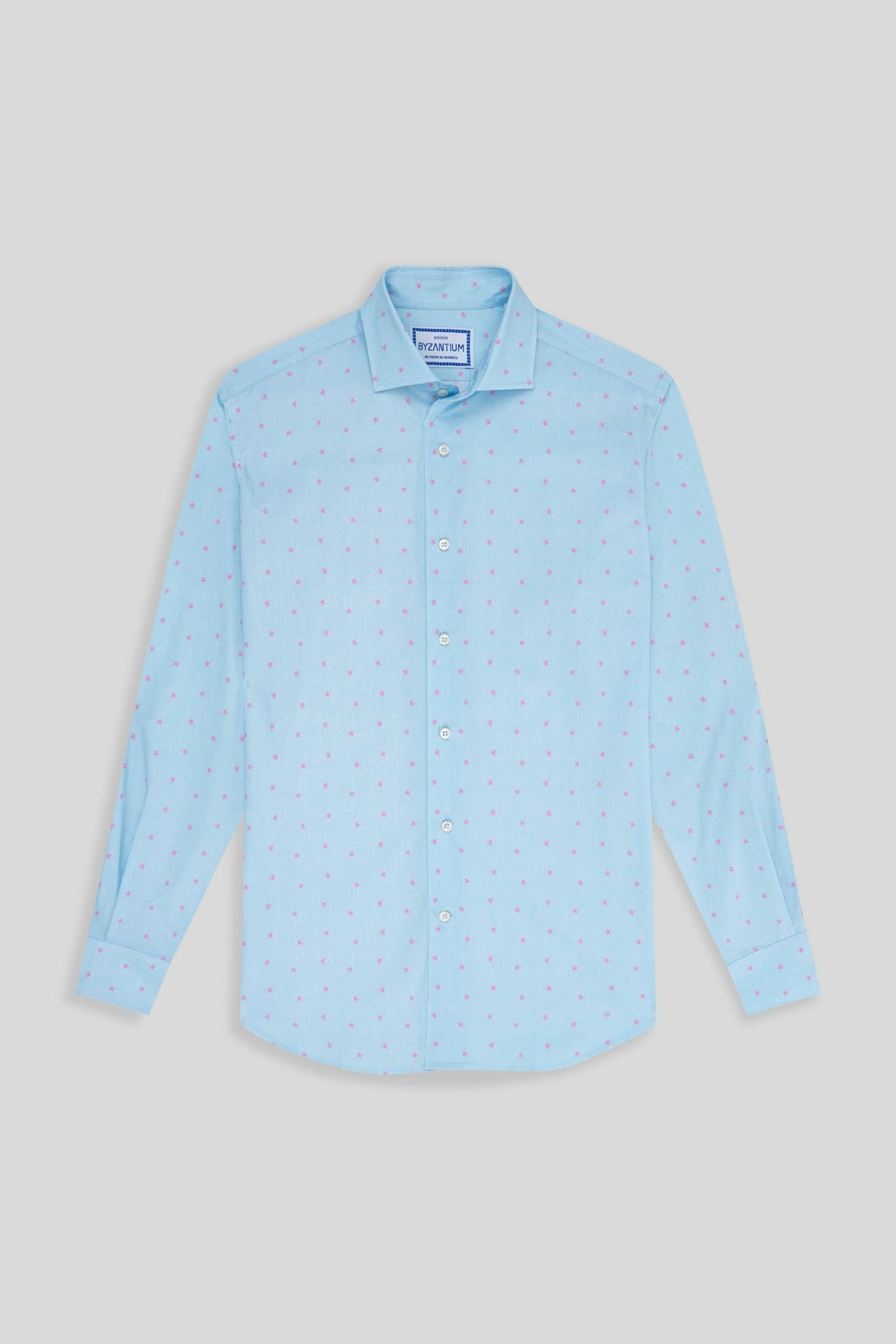 estelle cotton shirt sky blue - soloio