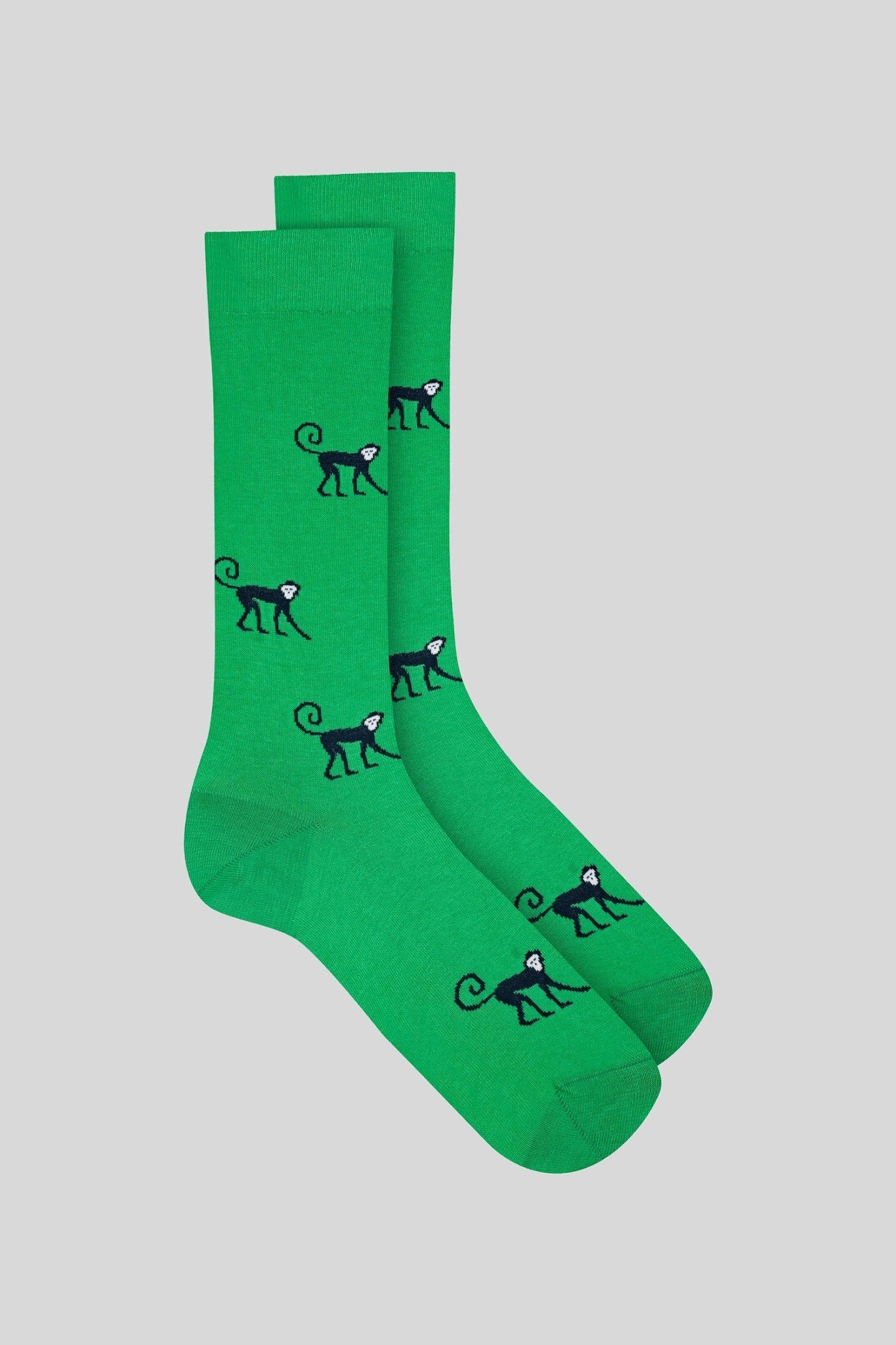 green and navy monkey sock - soloio