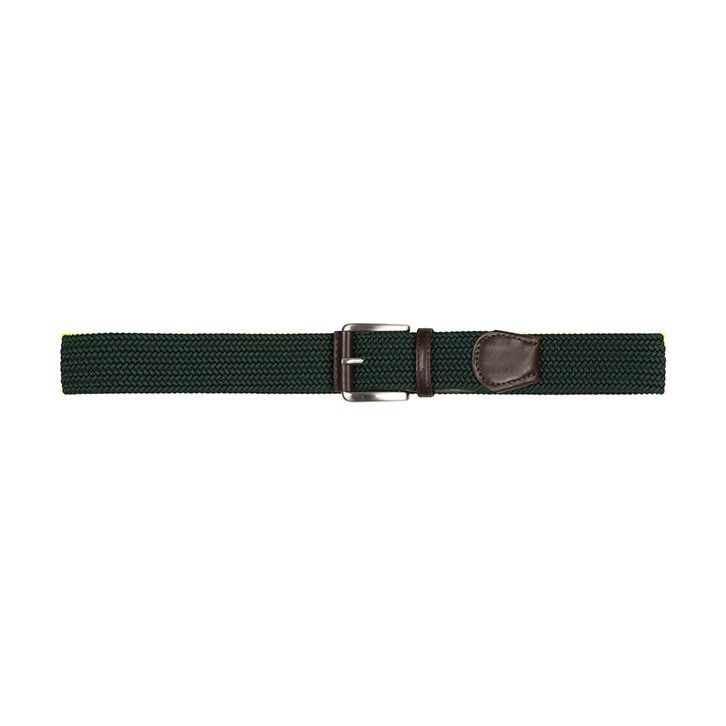 green braided elastic belt - soloio