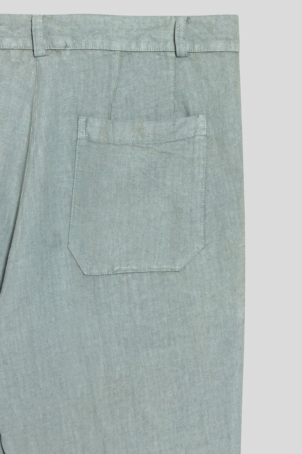 pantalón de lino donato gris plomo