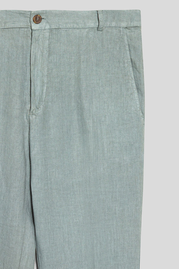 pantalón de lino donato gris
