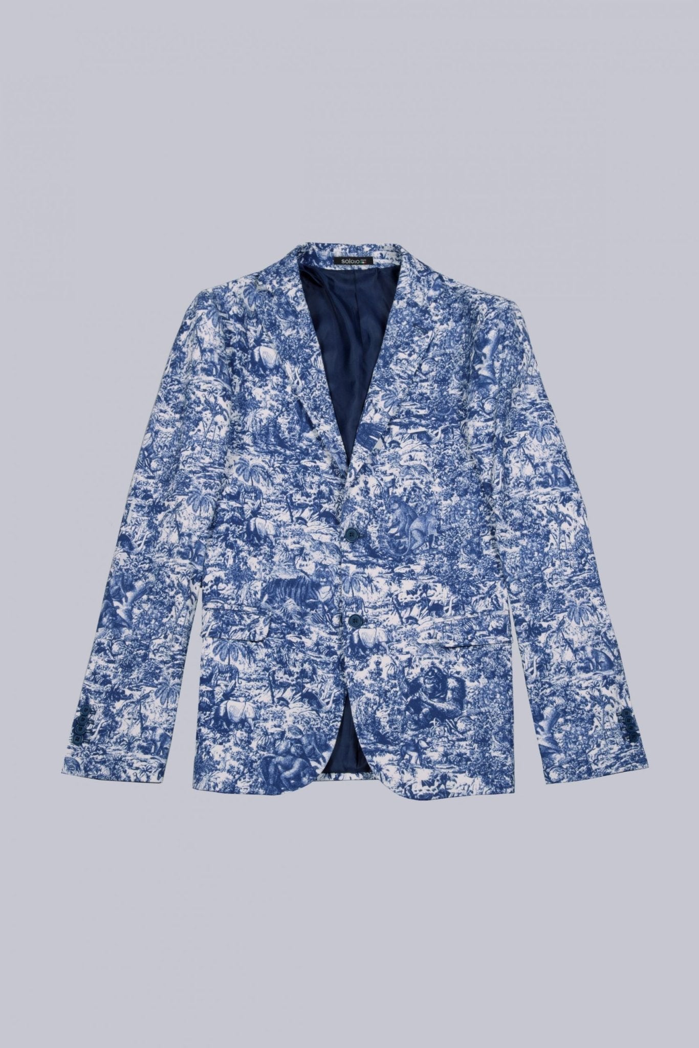 jungle toile blazer navy - soloio