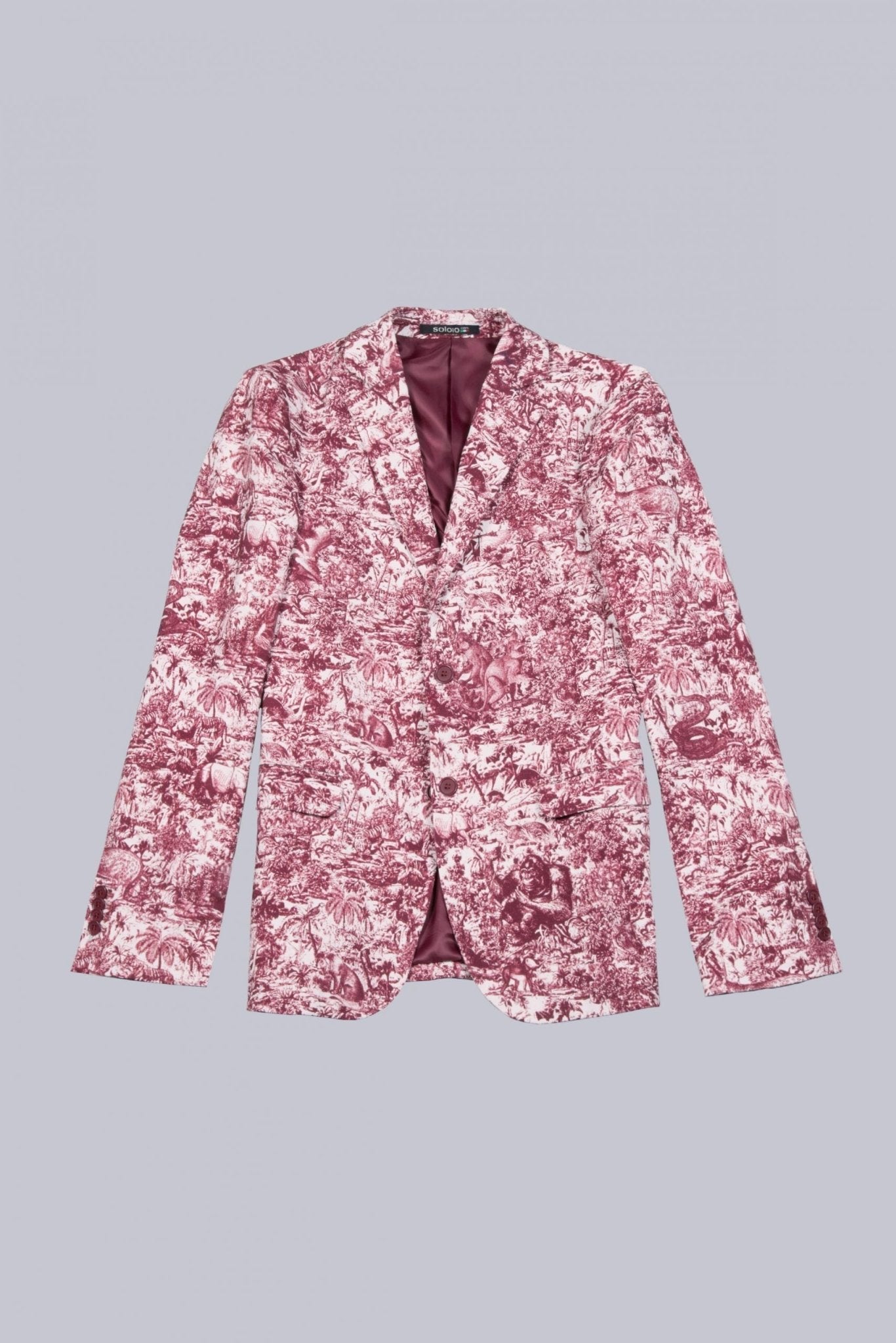 jungle toile blazer red - soloio