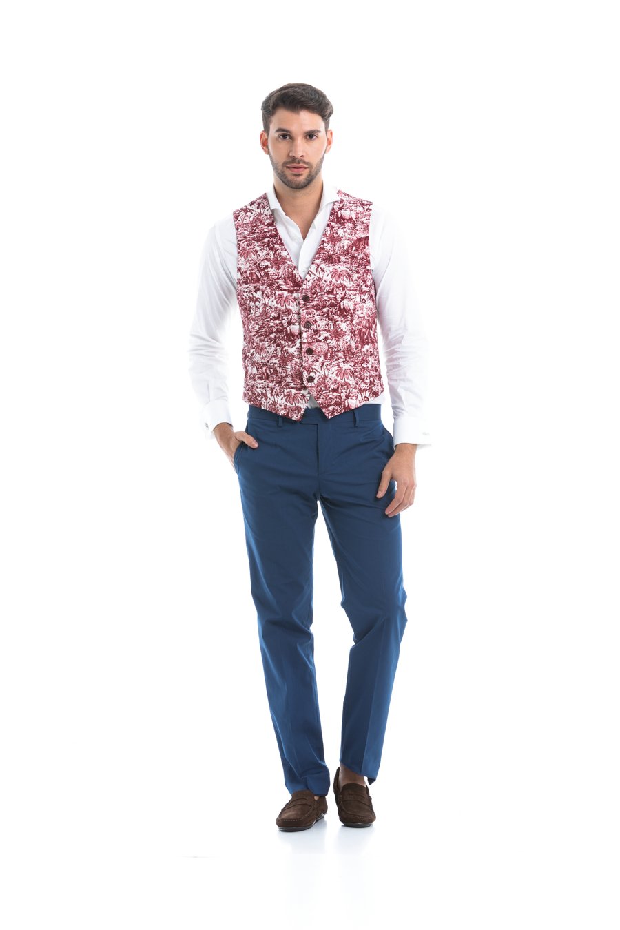 jungle toile vest red - soloio