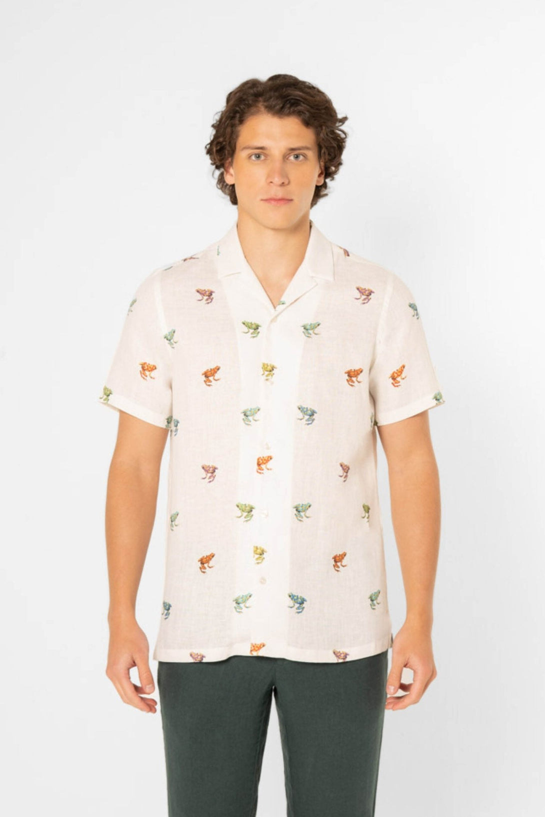 linen frog shirt mc - soloio