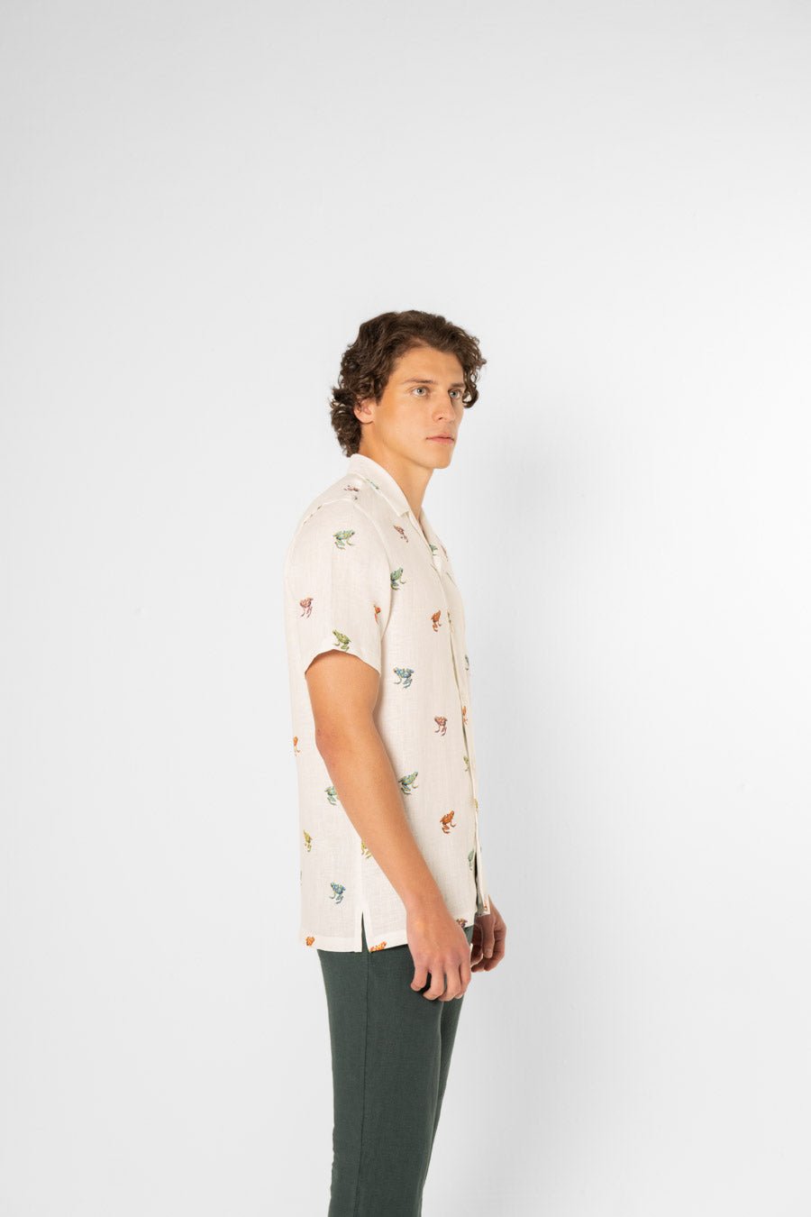 linen frog shirt mc - soloio