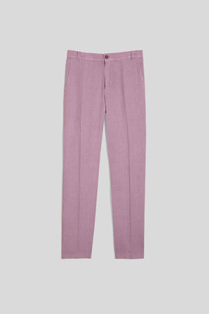 linen pants donato lilac - soloio