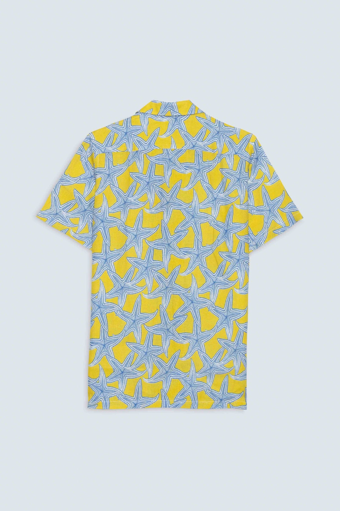 linen shirt intaglio yellow - soloio