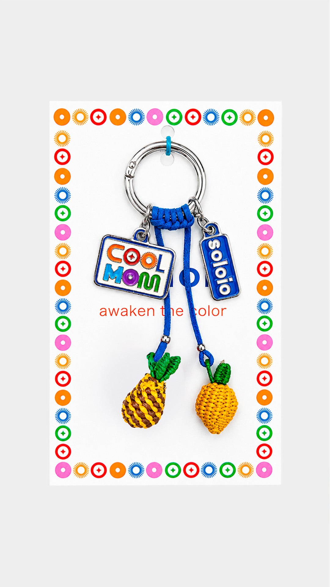 Iraca palm crab keychain "Cool Mom"