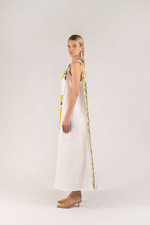 long yellow chiara dress - soloio