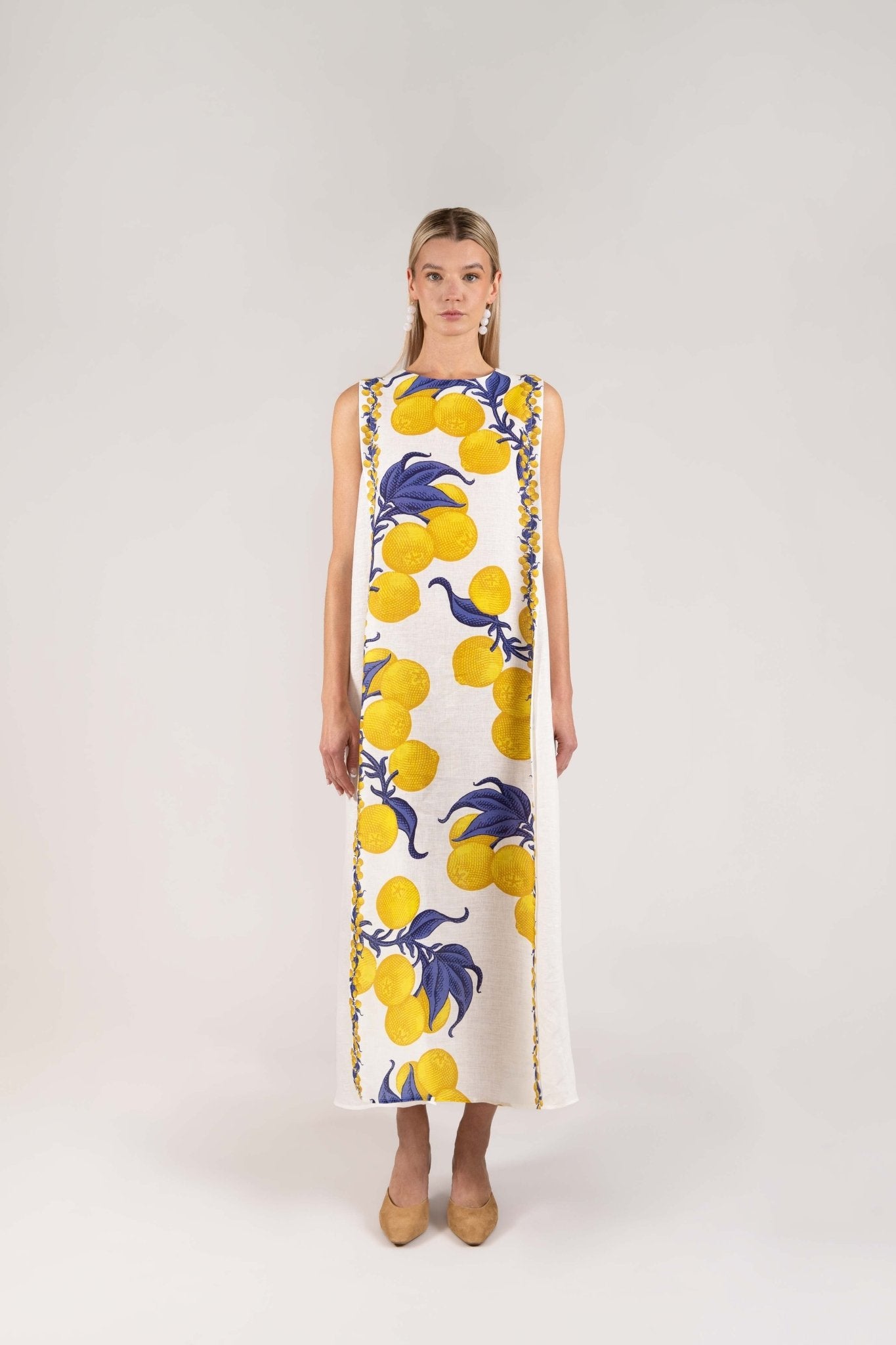 long yellow chiara dress - soloio