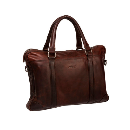 bronw leather briefcase