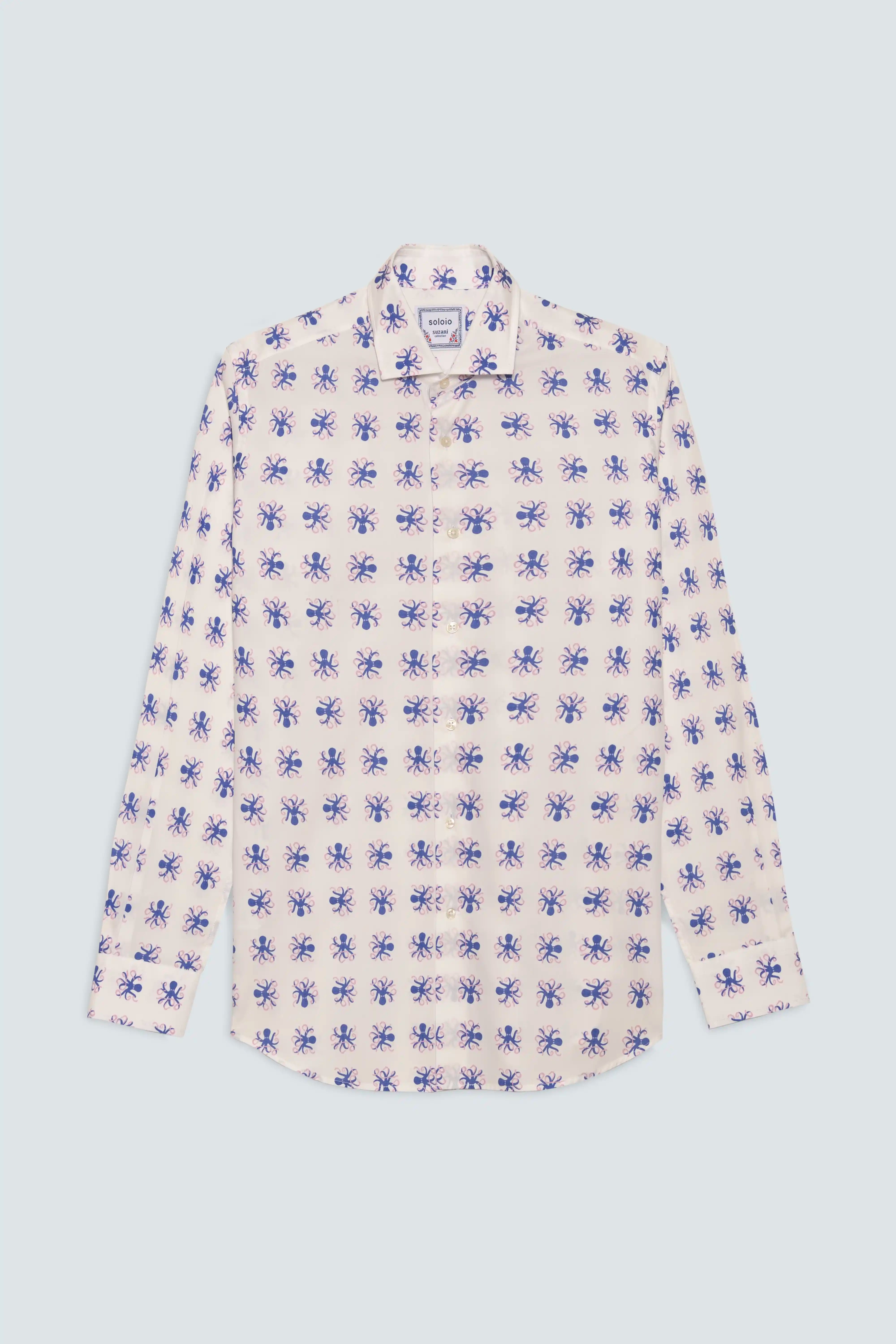 men’s cotton shirt beige grandezza