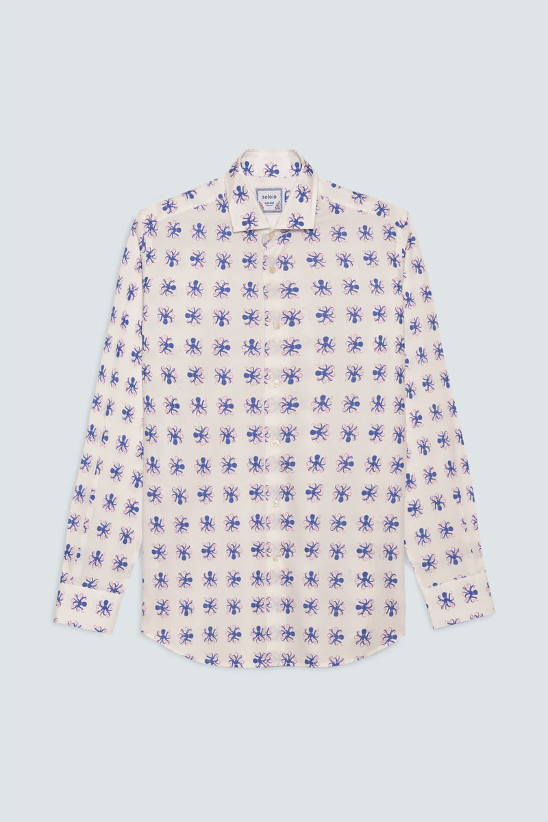 men’s cotton shirt beige grandezza