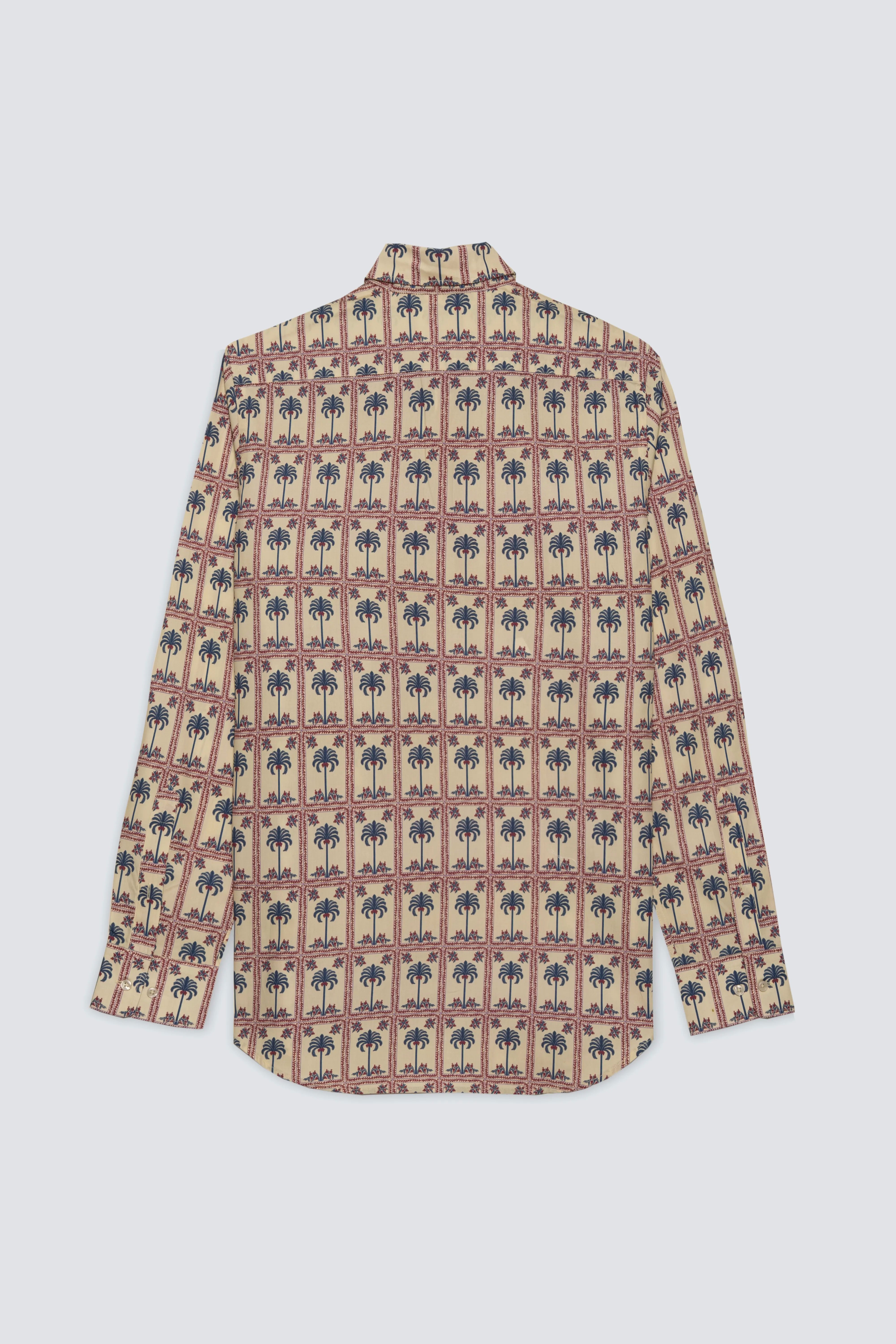 men’s cotton shirt beige tambour