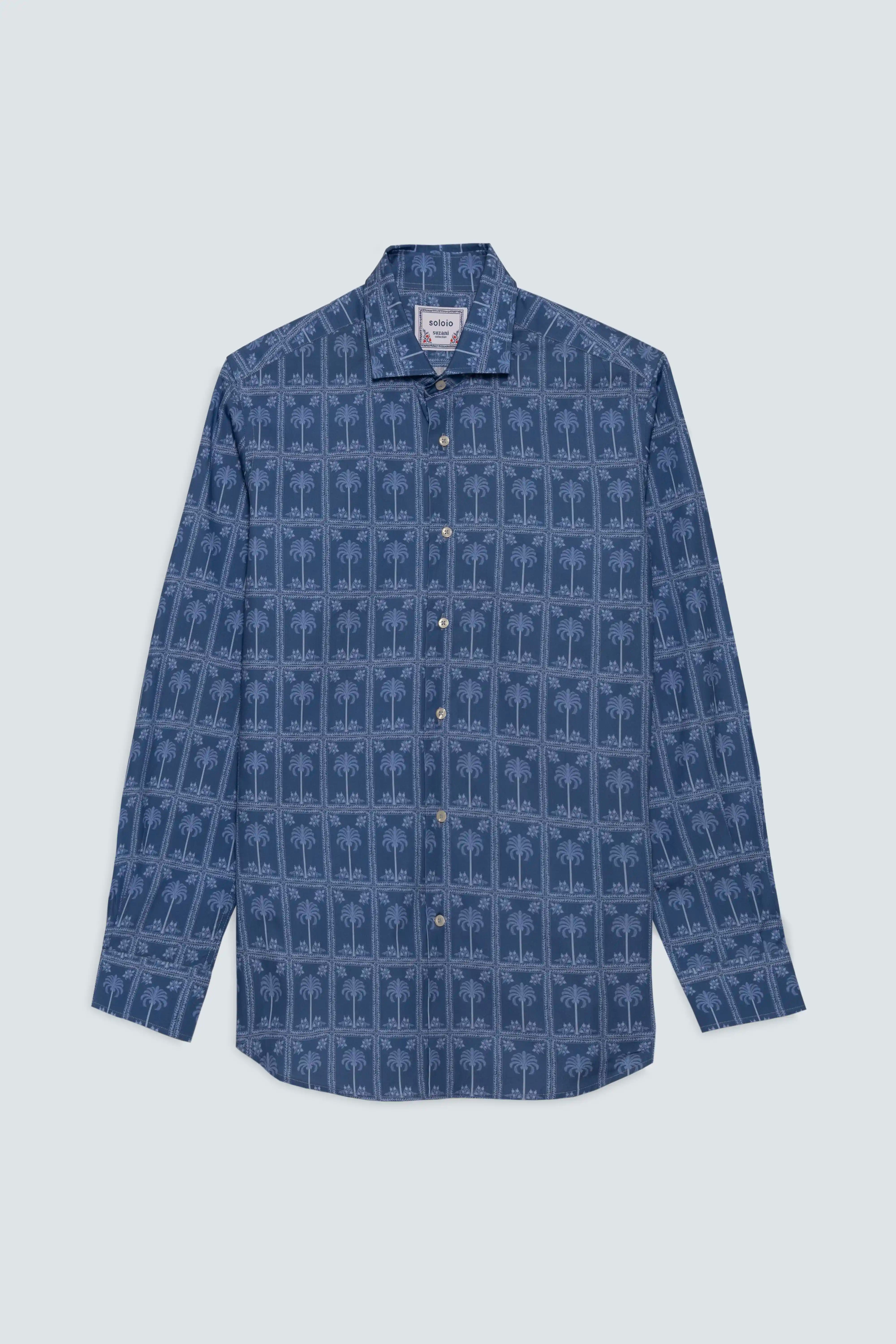 men’s cotton shirt navy nurata