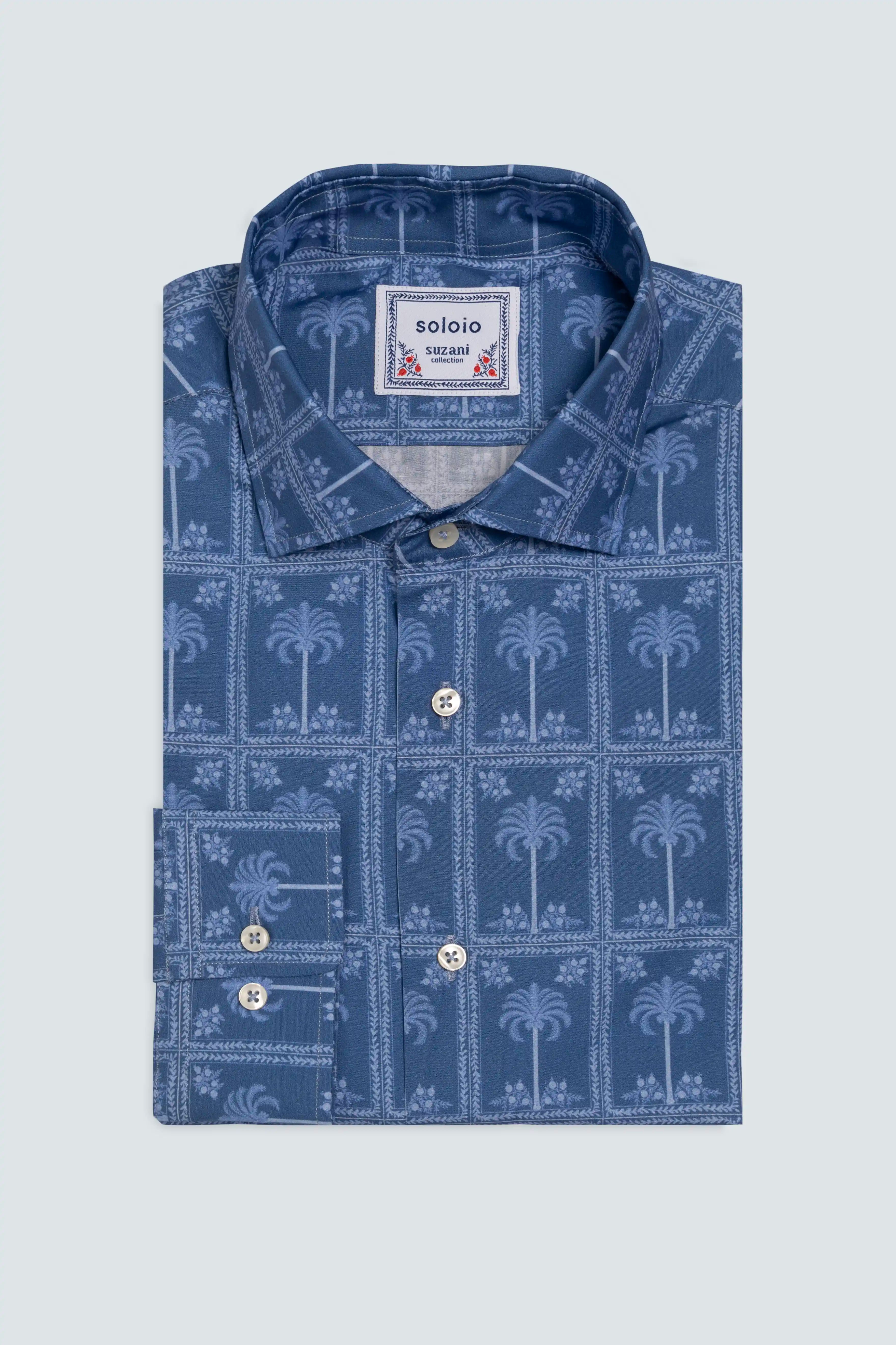 men’s cotton shirt navy nurata