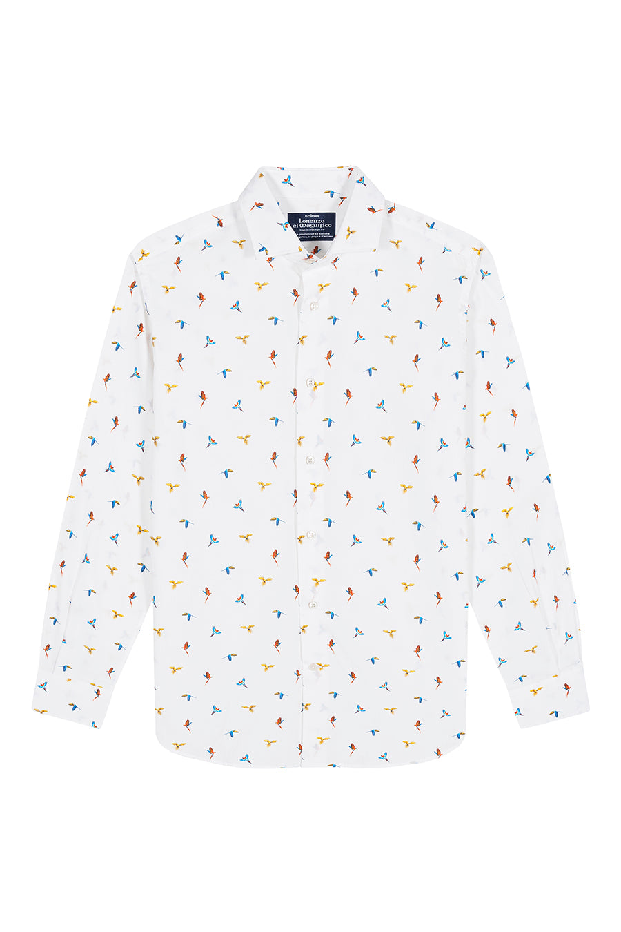 men’s cotton shirt white small macaws