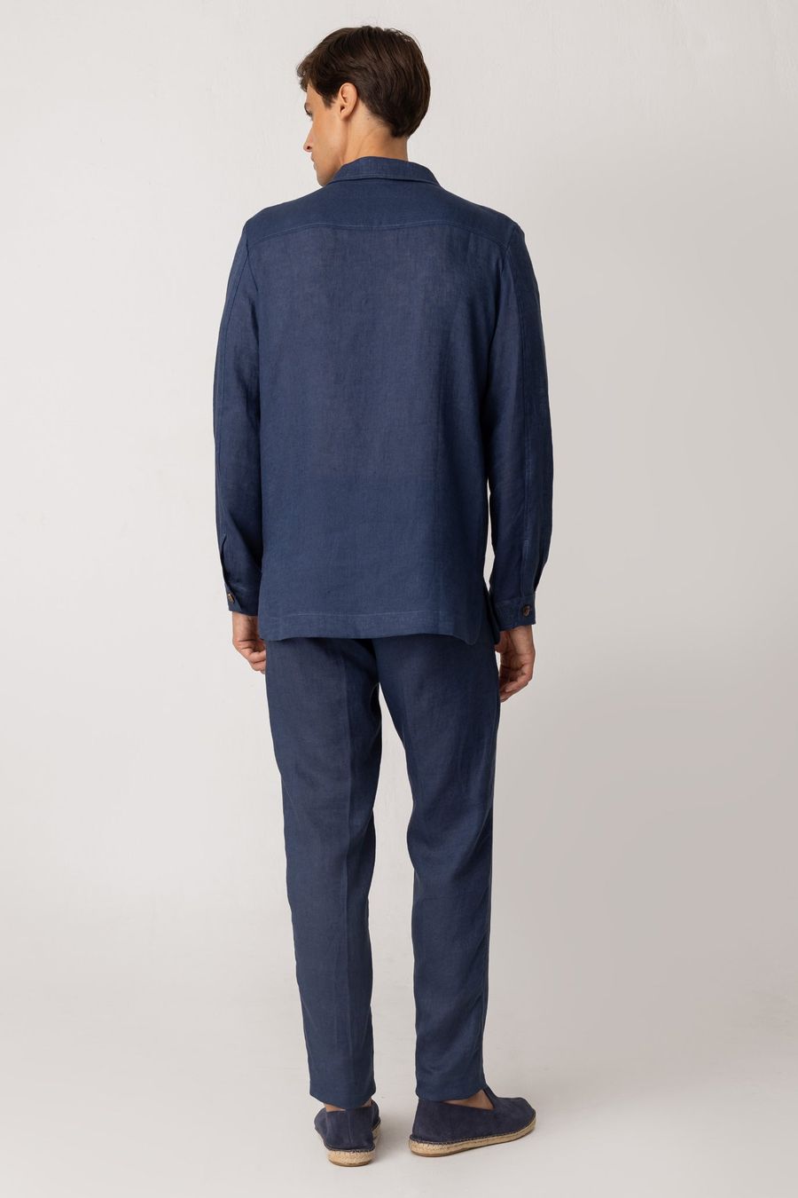 men’s linen pants navy ulisse2