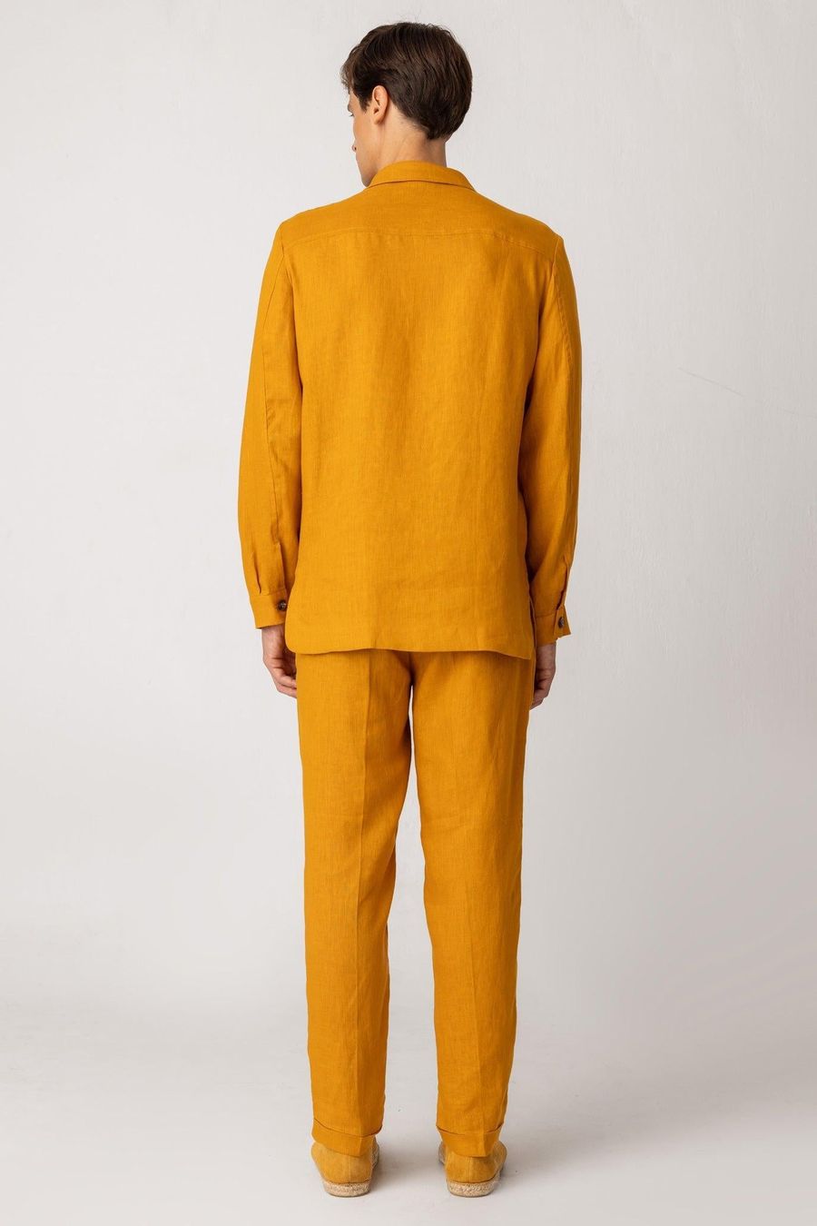 men’s linen pants yellow ulisse2