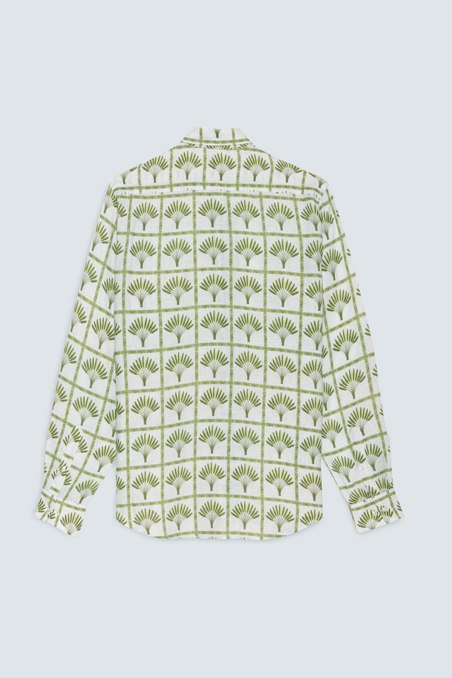 men’s linen shirt green palmar2