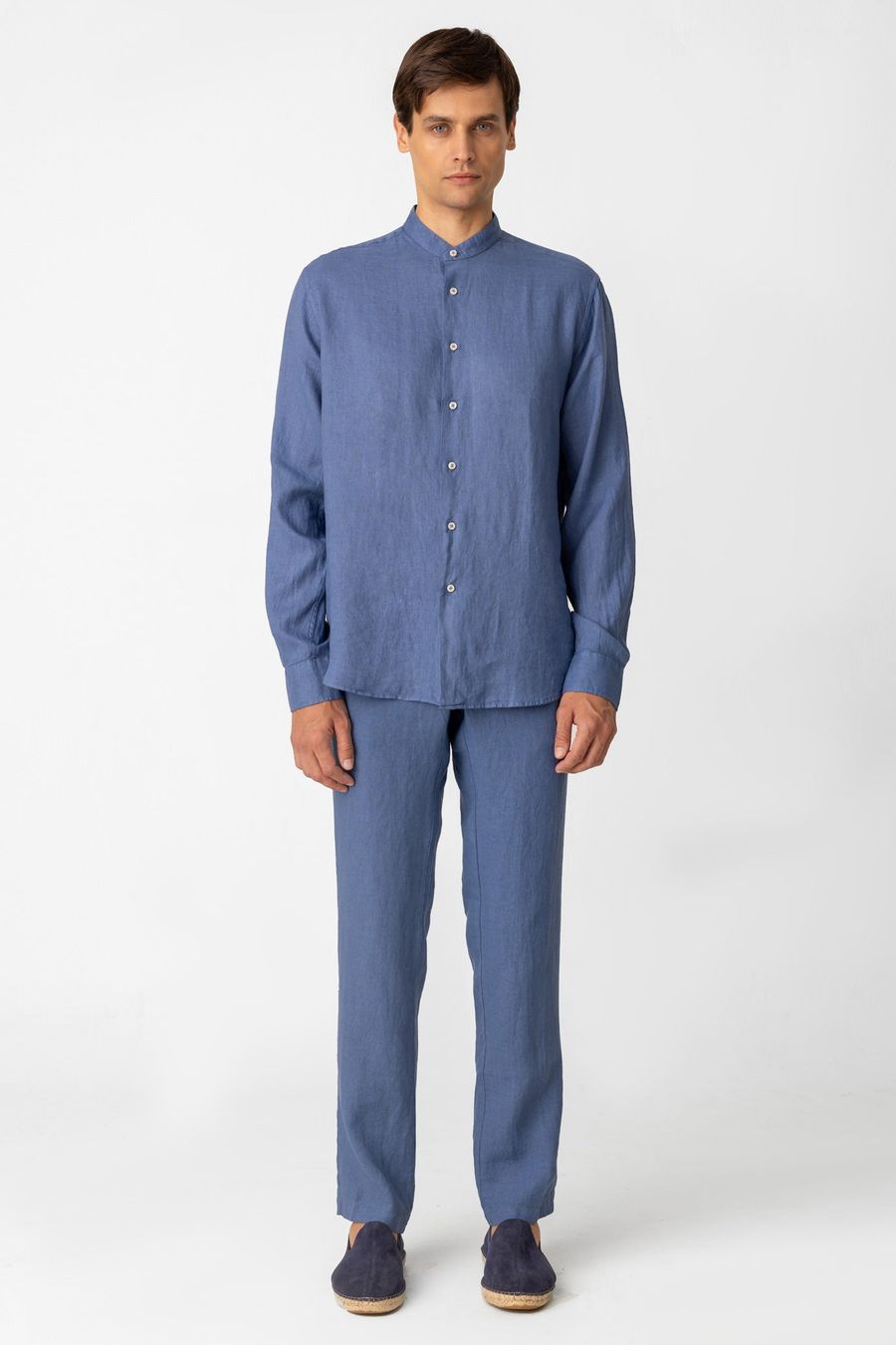men’s linen shirt mao jeans basic1