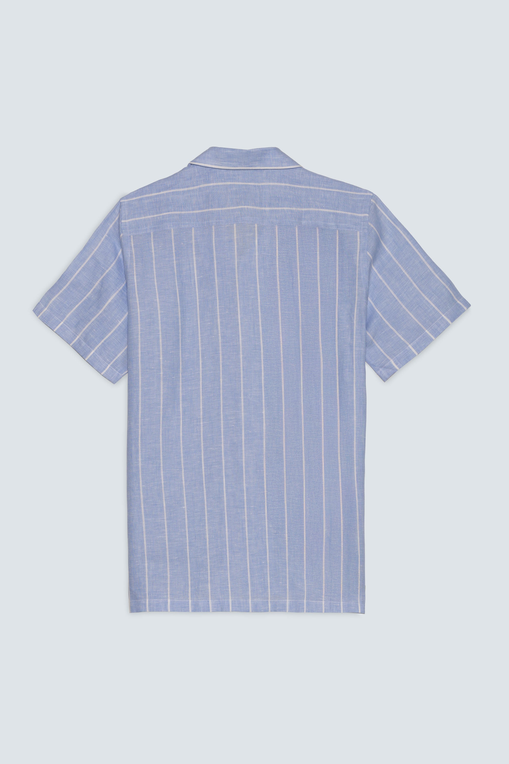 men’s linen shirt striped blue