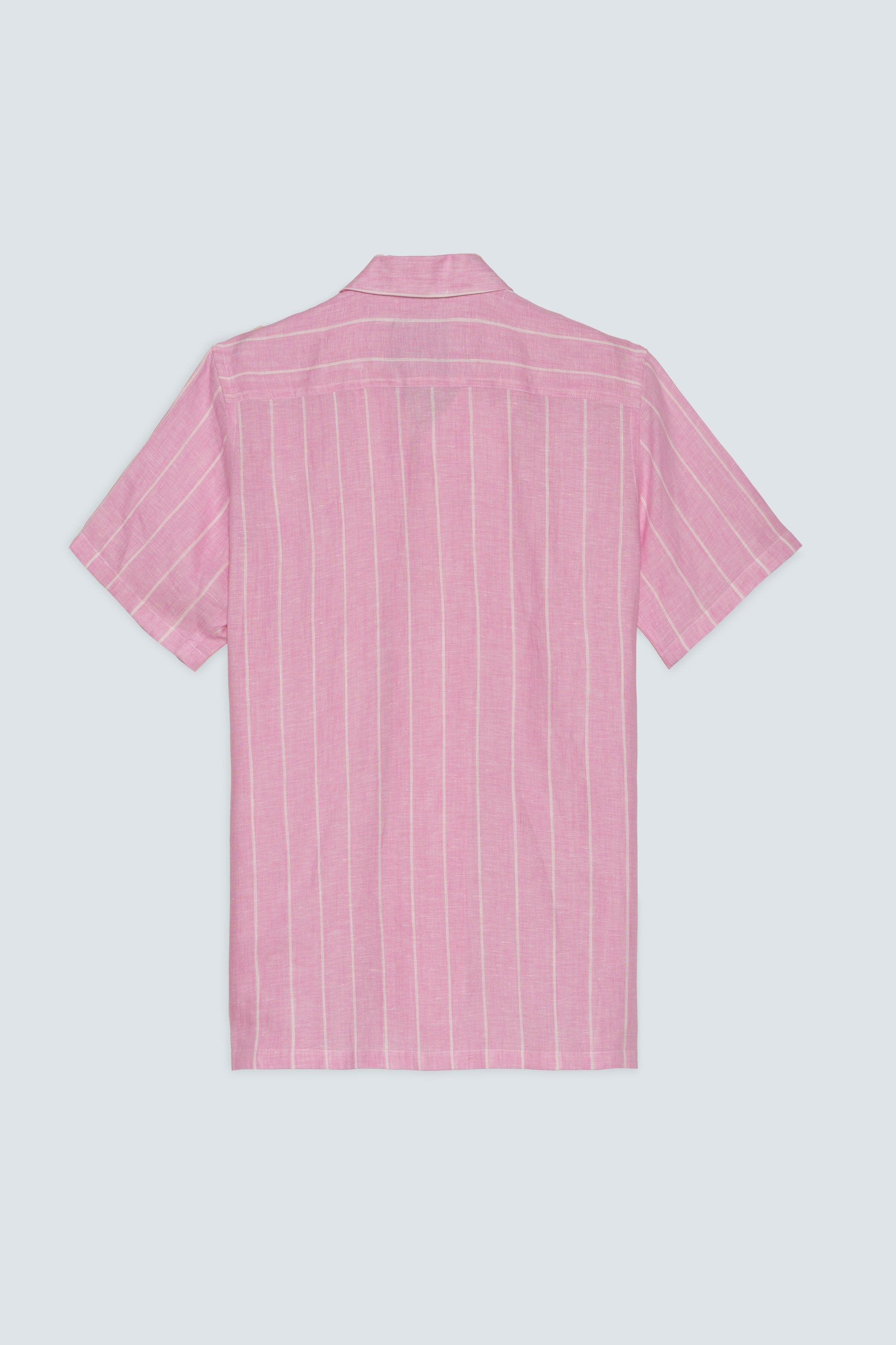 men’s linen shirt striped pink