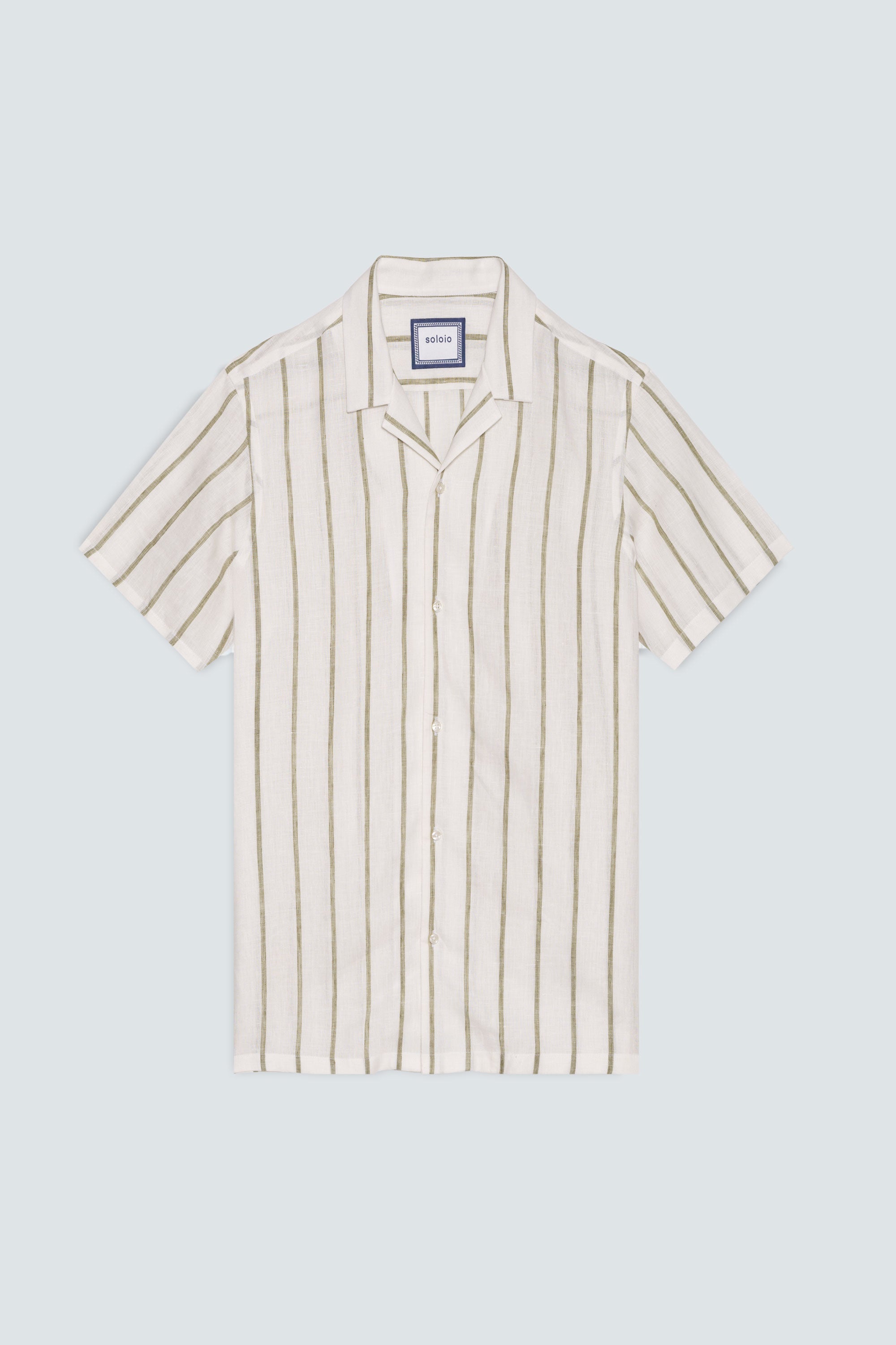 men’s linen shirt striped white