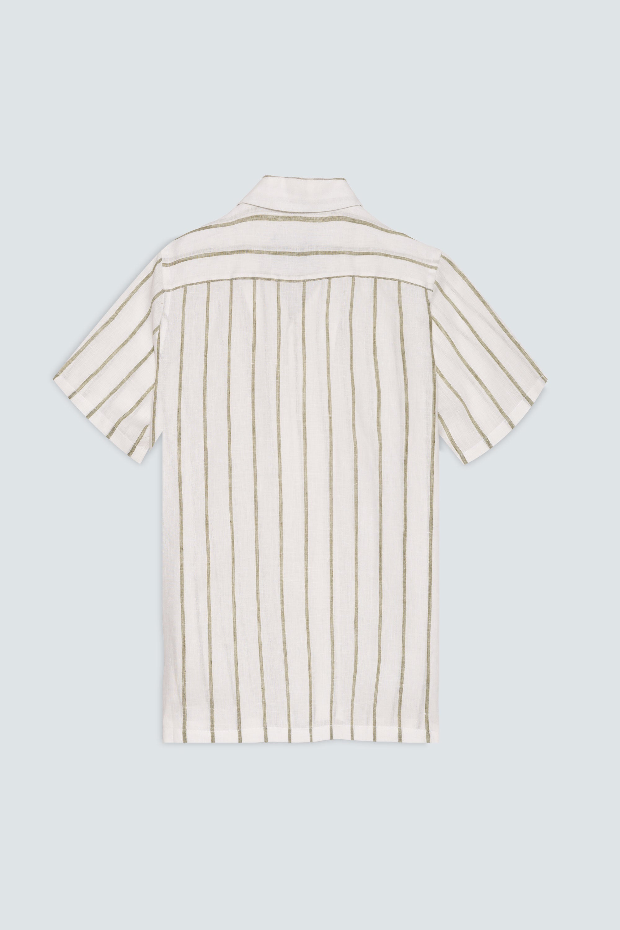 men’s linen shirt striped white