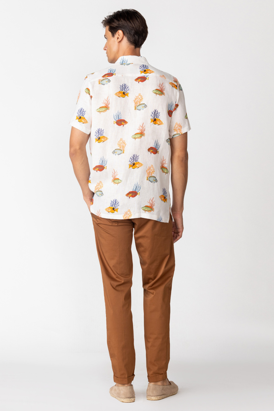 men’s linen shirt white polynesia2
