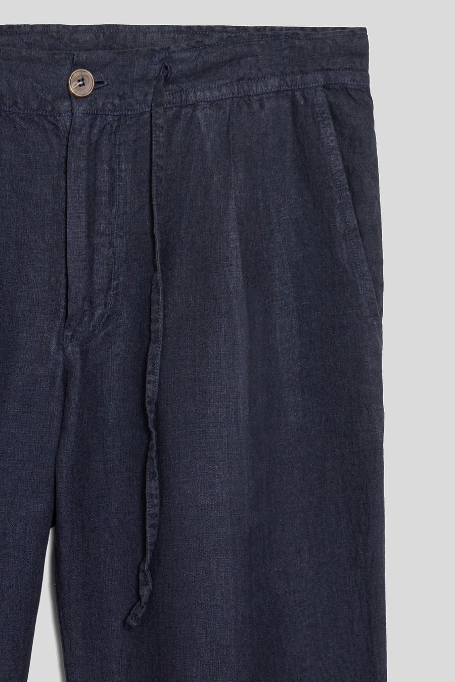 alex linen pants navy - soloio