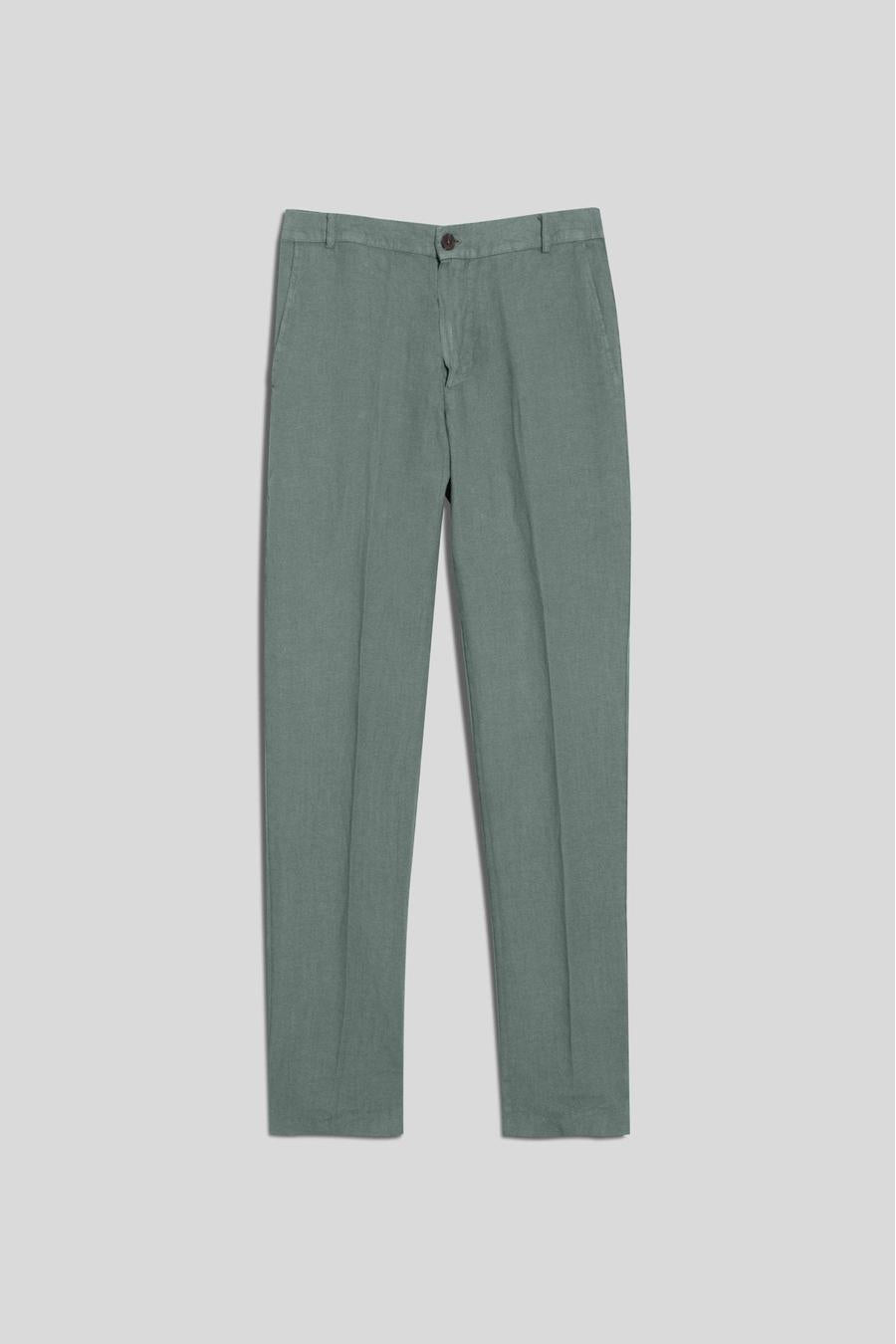 linen pants donato lead grey - soloio