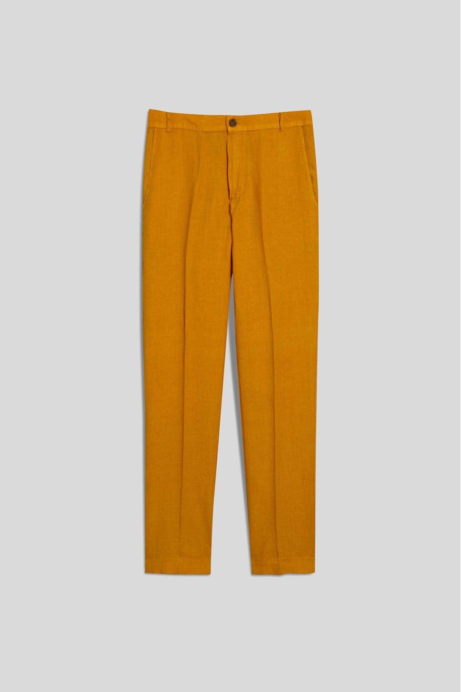 linen pants donato mustard - soloio