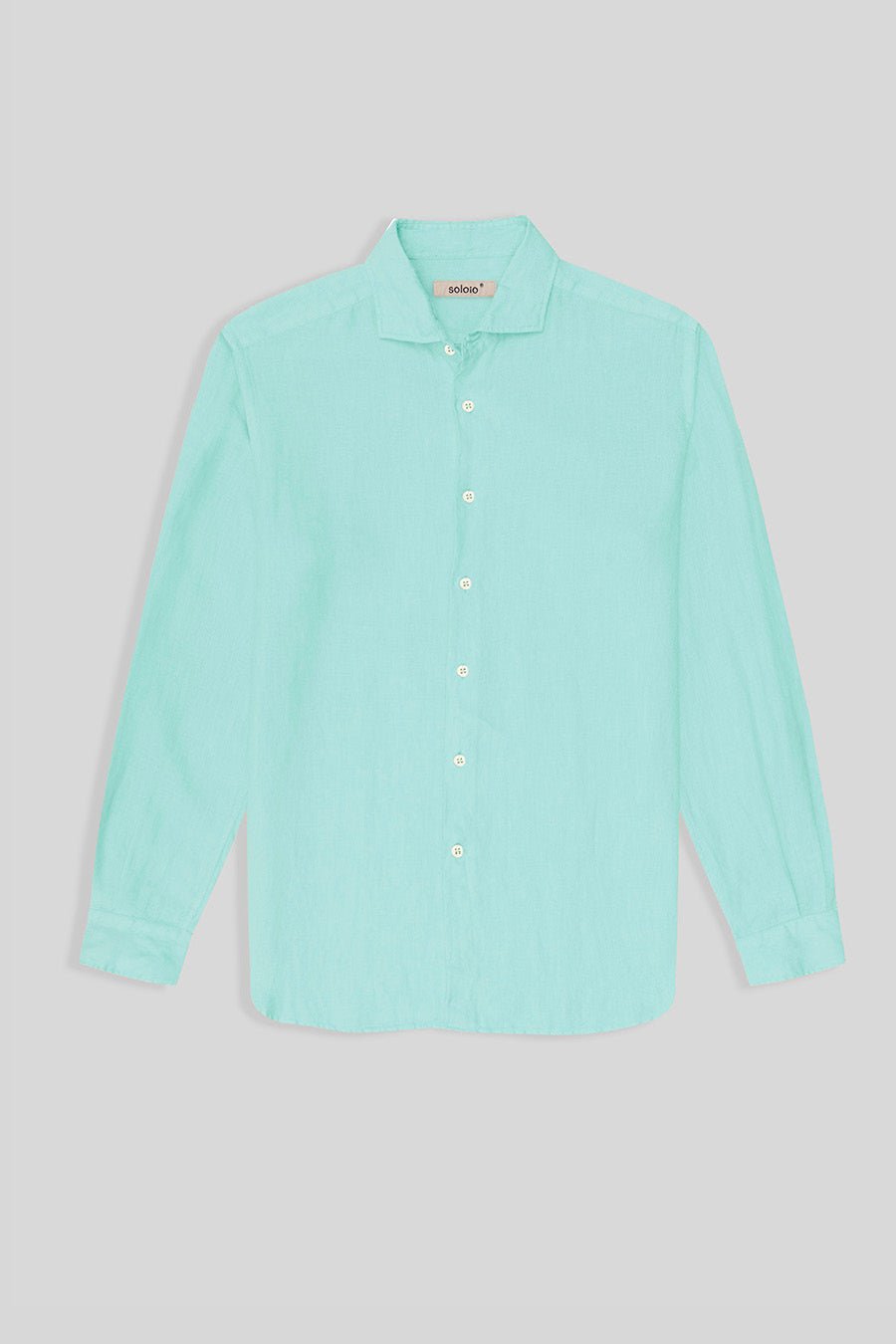 basic linen shirt aquamarine - soloio