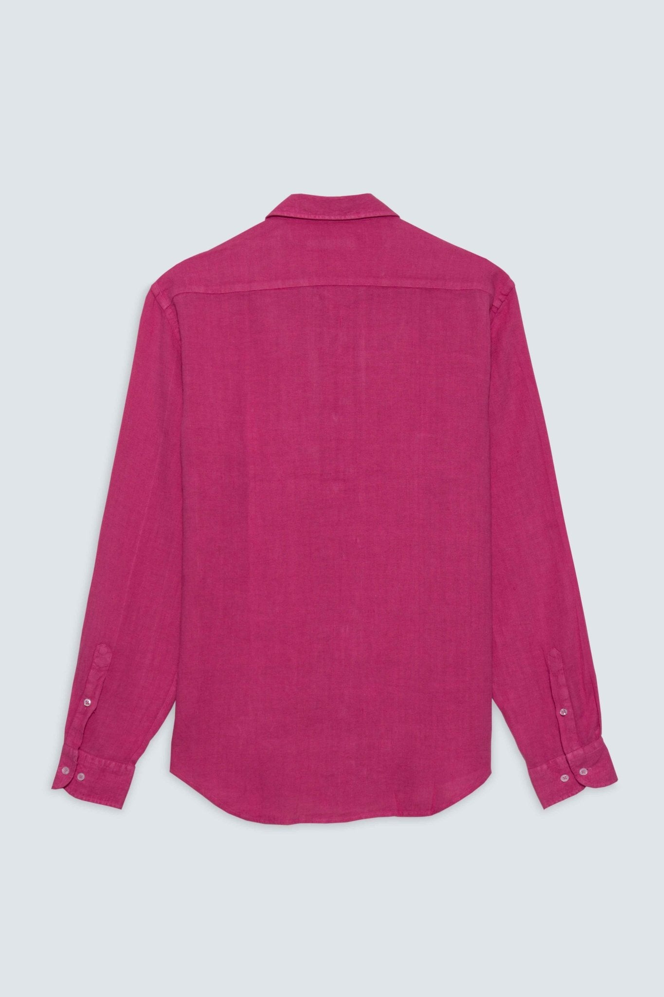 basic linen shirt fuxia gin - soloio