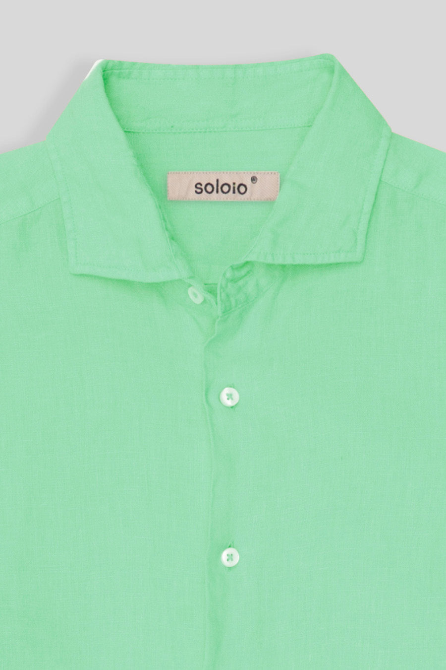 camisa básica de lino honeydew