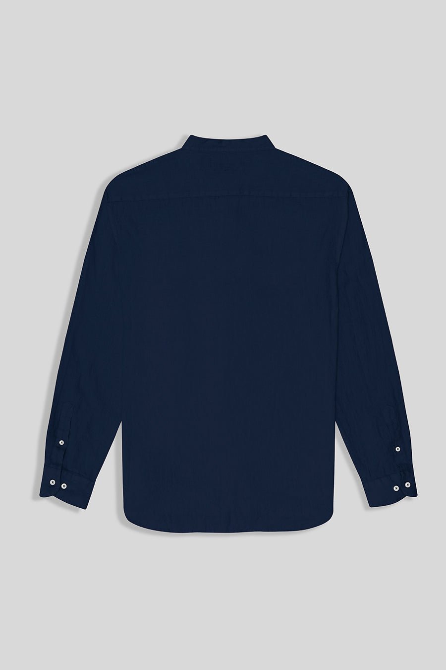basic linen shirt mao navy - soloio