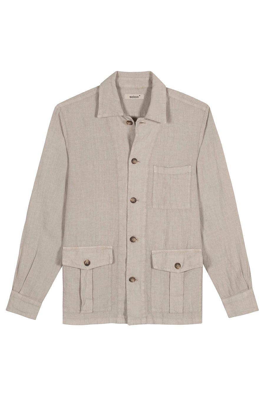 new sahara linen jacket beige - soloio