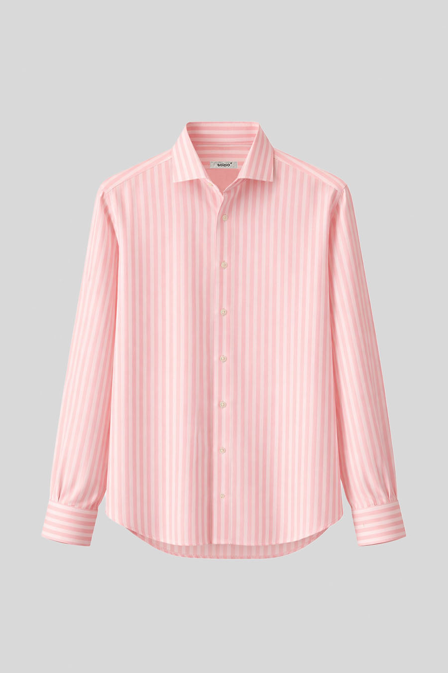 Camisa de lino rayas rosadas para hombre