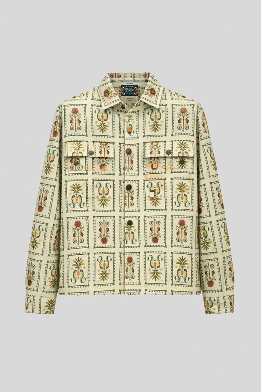 Men's overshirt linen silvan light green