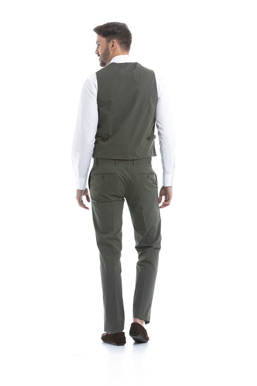 olive green salerno pants - soloio