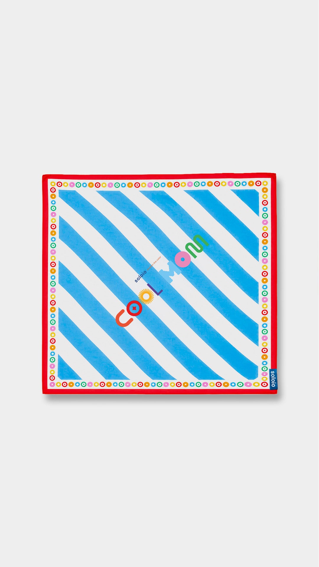 Pañuelo cuadrado de seda y algodón pequeño "Cool Mom"