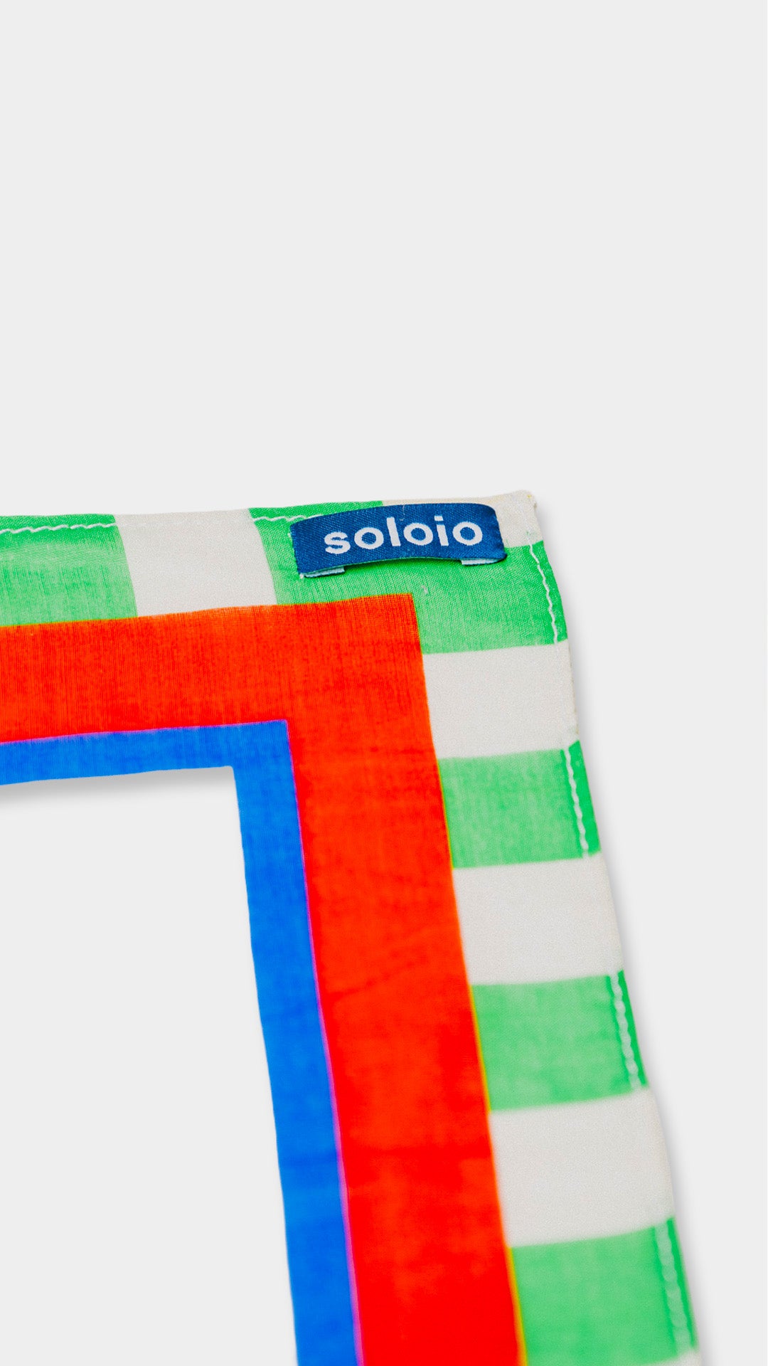 Women's cotton silk green square scarf small "Cool Mom"